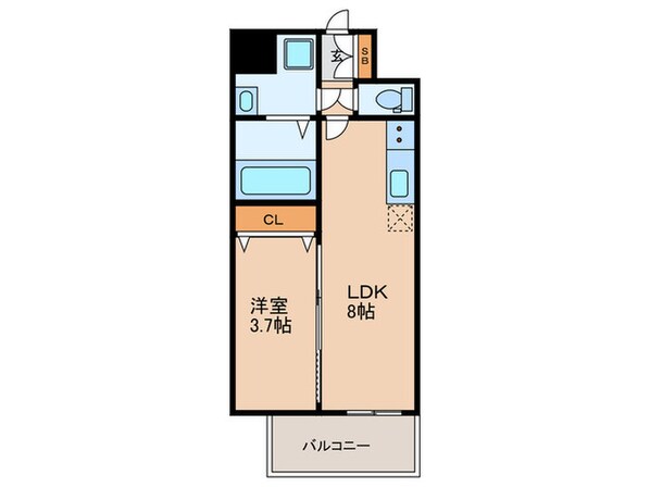 アプリーレ阿波座南の物件間取画像